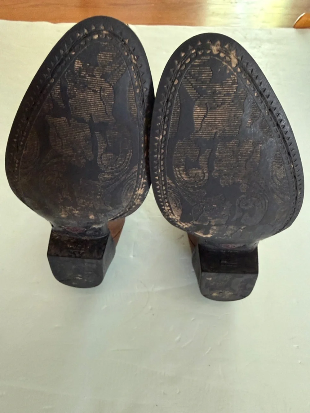 ARIAT Women’s 10 Heritage R Toe Western Boots Distressed Brown Coastal Cowgirl - Picture 8 of 15